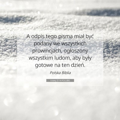 Estery 3:14 POLUBG Obraz Wersetu Biblijnego