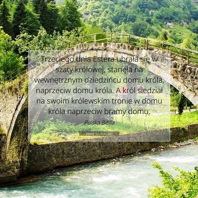 Estery 5:1 POLUBG Obraz Wersetu Biblijnego