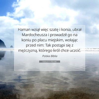 Estery 6:11 POLUBG Obraz Wersetu Biblijnego