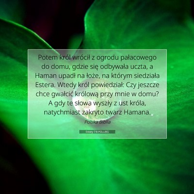 Estery 7:8 POLUBG Obraz Wersetu Biblijnego