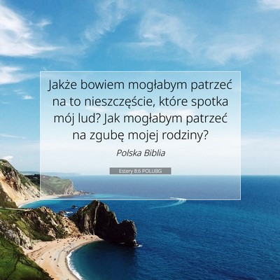 Estery 8:6 POLUBG Obraz Wersetu Biblijnego