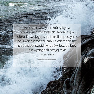 Estery 9:16 POLUBG Obraz Wersetu Biblijnego
