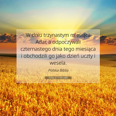 Estery 9:17 Werset Biblijny Wyjaśniony
