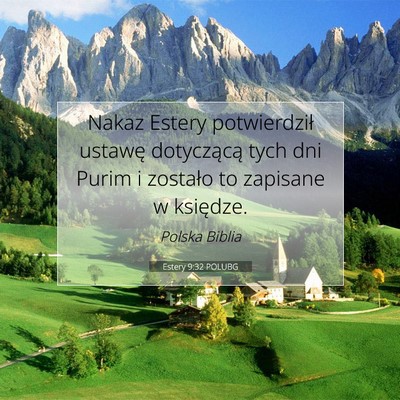 Estery 9:32 Werset Biblijny Wyjaśniony