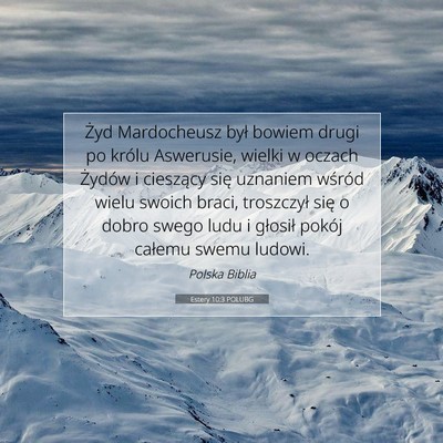 Estery 10:3 POLUBG Obraz Wersetu Biblijnego