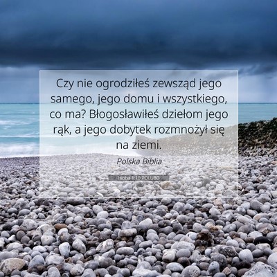 Hioba 1:10 POLUBG Obraz Wersetu Biblijnego