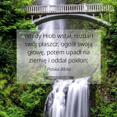 Hioba 1:20 POLUBG Obraz Wersetu Biblijnego