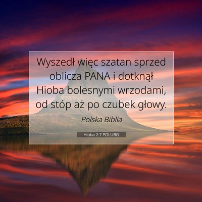 Hioba 2:7 POLUBG Obraz Wersetu Biblijnego