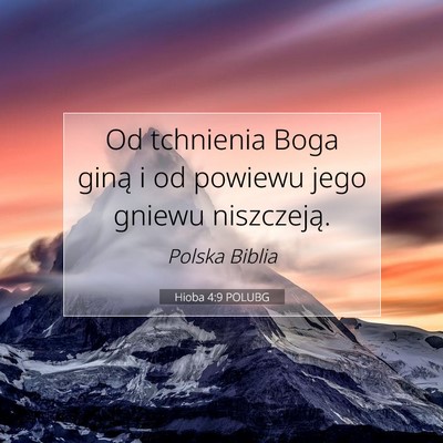 Hioba 4:9 POLUBG Obraz Wersetu Biblijnego