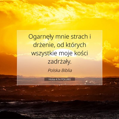 Hioba 4:14 POLUBG Obraz Wersetu Biblijnego