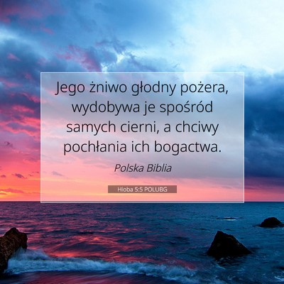 Hioba 5:5 Werset Biblijny Wyjaśniony