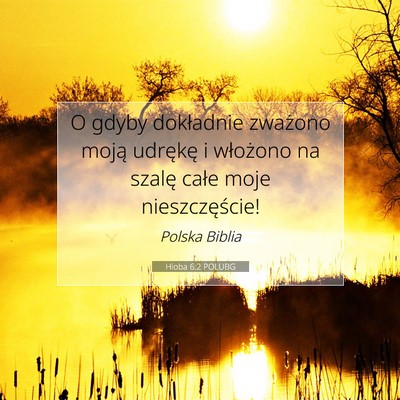 Hioba 6:2 POLUBG Obraz Wersetu Biblijnego