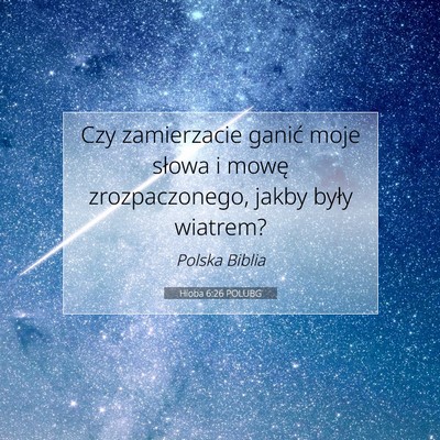 Hioba 6:26 POLUBG Obraz Wersetu Biblijnego