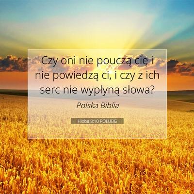 Hioba 8:10 Werset Biblijny Wyjaśniony