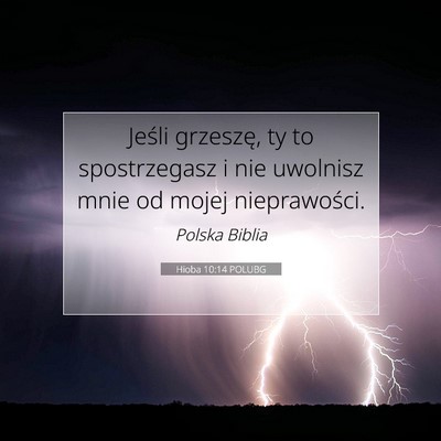 Hioba 10:14 POLUBG Obraz Wersetu Biblijnego