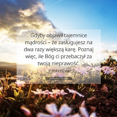Hioba 11:6 POLUBG Obraz Wersetu Biblijnego