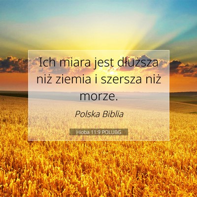Hioba 11:9 POLUBG Obraz Wersetu Biblijnego