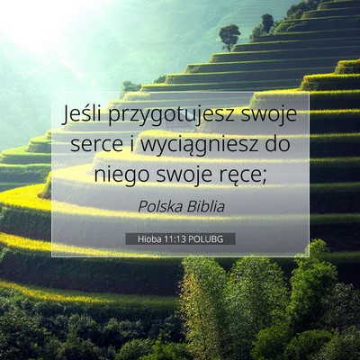 Hioba 11:13 POLUBG Obraz Wersetu Biblijnego