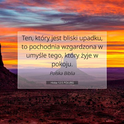 Hioba 12:5 POLUBG Obraz Wersetu Biblijnego