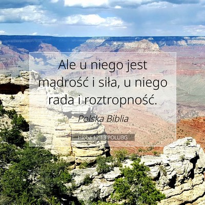 Hioba 12:13 POLUBG Obraz Wersetu Biblijnego
