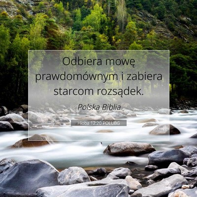Hioba 12:20 POLUBG Obraz Wersetu Biblijnego