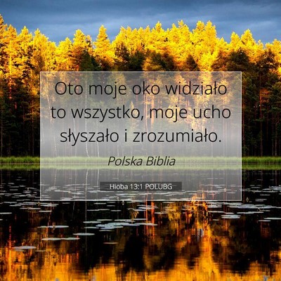 Hioba 13:1 Werset Biblijny Wyjaśniony