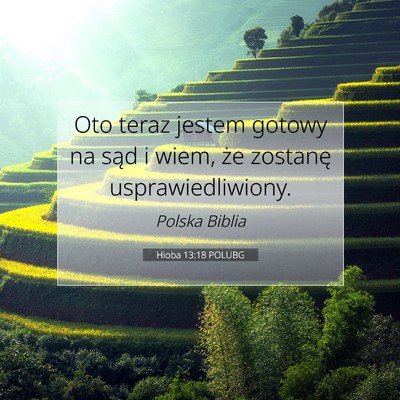 Hioba 13:18 POLUBG Obraz Wersetu Biblijnego