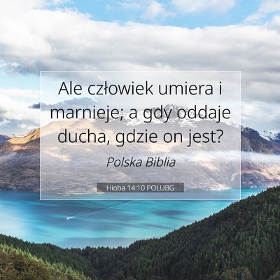 Hioba 14:10 POLUBG Obraz Wersetu Biblijnego