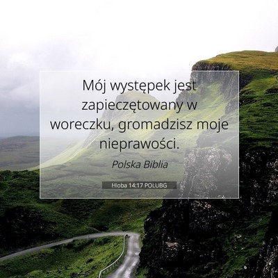 Hioba 14:17 POLUBG Obraz Wersetu Biblijnego