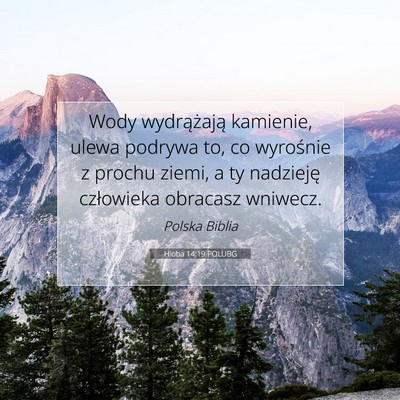 Hioba 14:19 POLUBG Obraz Wersetu Biblijnego