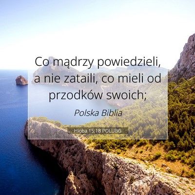 Hioba 15:18 POLUBG Obraz Wersetu Biblijnego