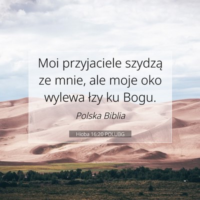 Hioba 16:20 POLUBG Obraz Wersetu Biblijnego