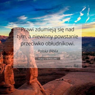 Hioba 17:8 POLUBG Obraz Wersetu Biblijnego