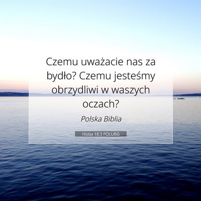 Hioba 18:3 POLUBG Obraz Wersetu Biblijnego