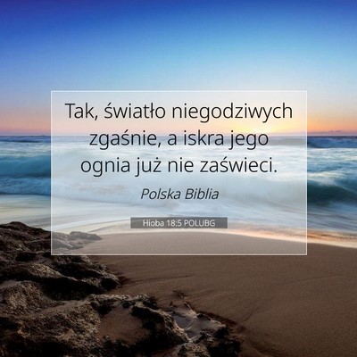 Hioba 18:5 POLUBG Obraz Wersetu Biblijnego