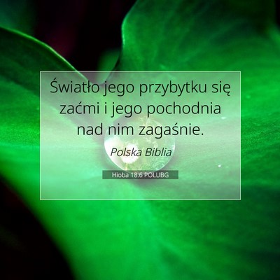 Hioba 18:6 POLUBG Obraz Wersetu Biblijnego