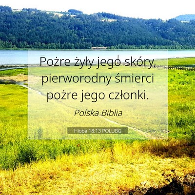 Hioba 18:13 POLUBG Obraz Wersetu Biblijnego