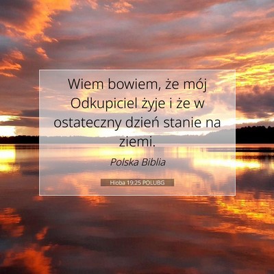 Hioba 19:25 POLUBG Obraz Wersetu Biblijnego