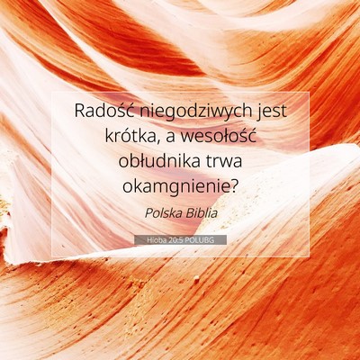 Hioba 20:5 POLUBG Obraz Wersetu Biblijnego