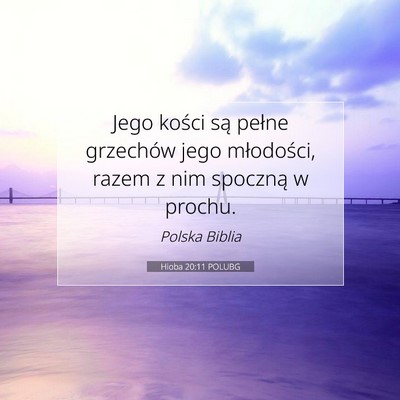 Hioba 20:11 POLUBG Obraz Wersetu Biblijnego
