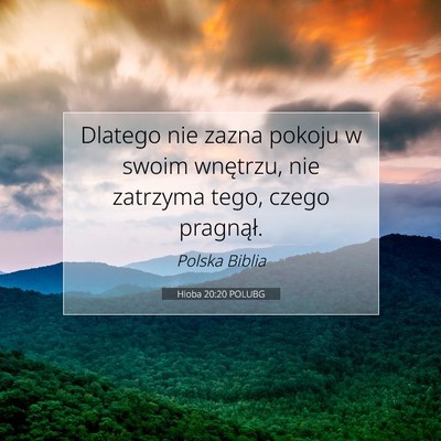 Hioba 20:20 POLUBG Obraz Wersetu Biblijnego