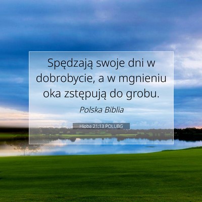 Hioba 21:13 POLUBG Obraz Wersetu Biblijnego