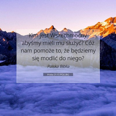 Hioba 21:15 POLUBG Obraz Wersetu Biblijnego