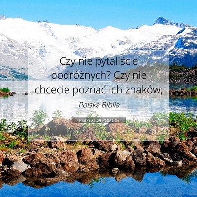 Hioba 21:29 POLUBG Obraz Wersetu Biblijnego