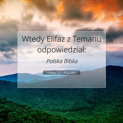 Hioba 22:1 POLUBG Obraz Wersetu Biblijnego