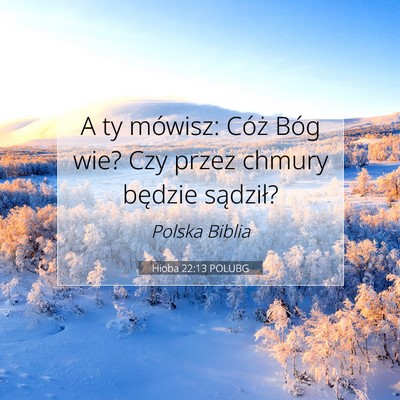 Hioba 22:13 POLUBG Obraz Wersetu Biblijnego