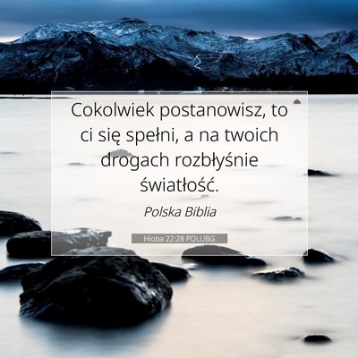 Hioba 22:28 POLUBG Obraz Wersetu Biblijnego