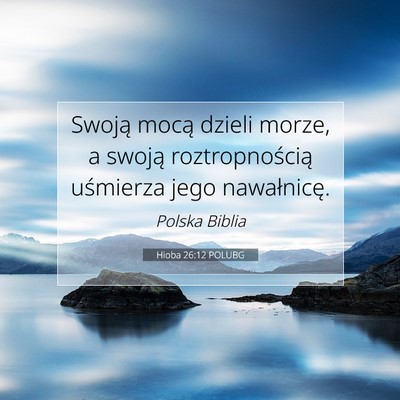 Hioba 26:12 POLUBG Obraz Wersetu Biblijnego