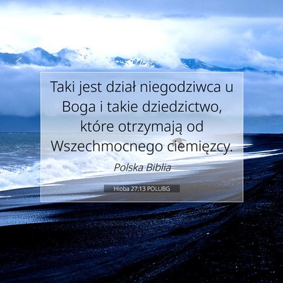 Hioba 27:13 POLUBG Obraz Wersetu Biblijnego