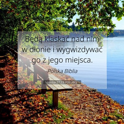 Hioba 27:23 POLUBG Obraz Wersetu Biblijnego